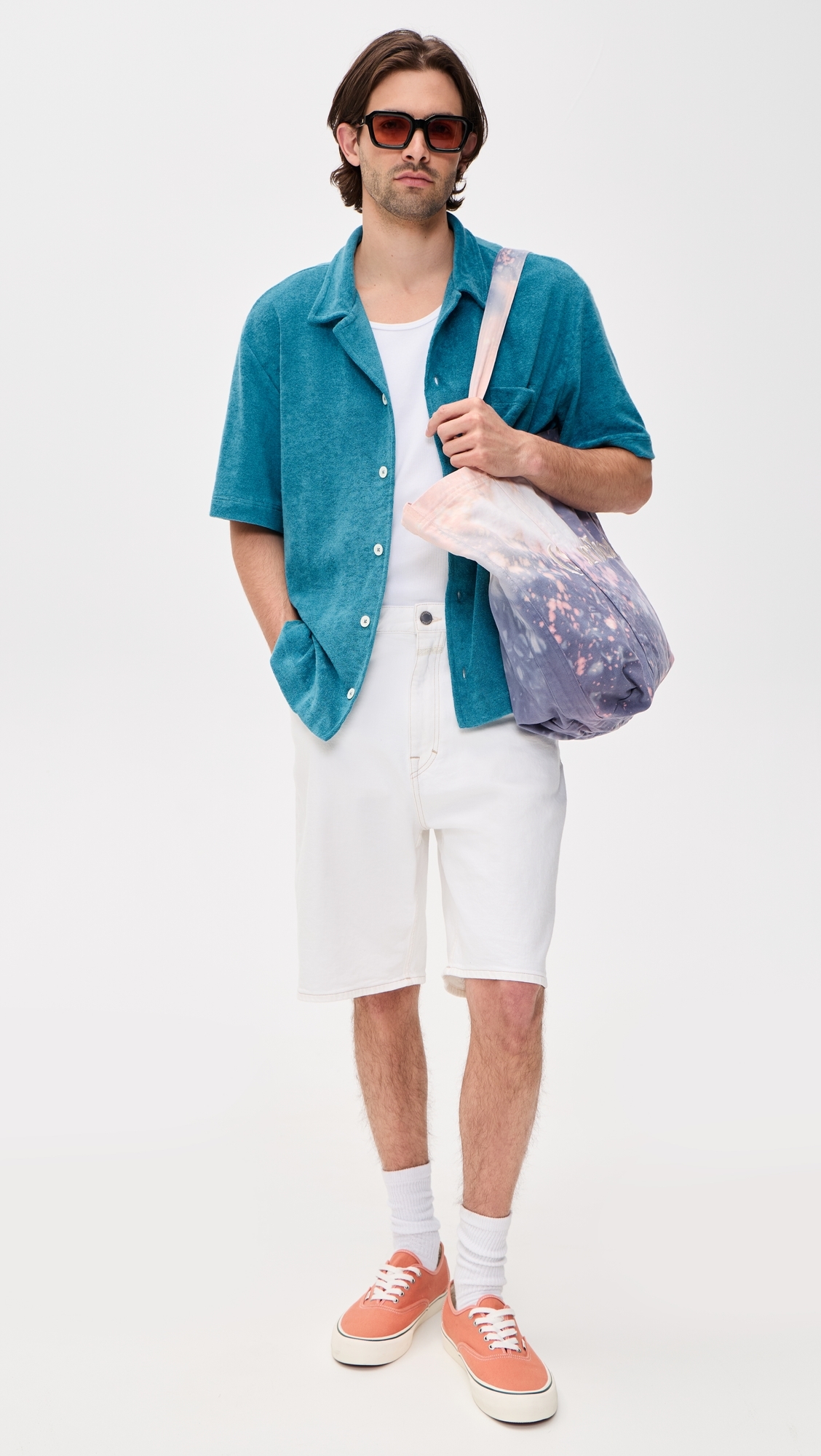 Terry Cocktail Shirt Aqua Blues