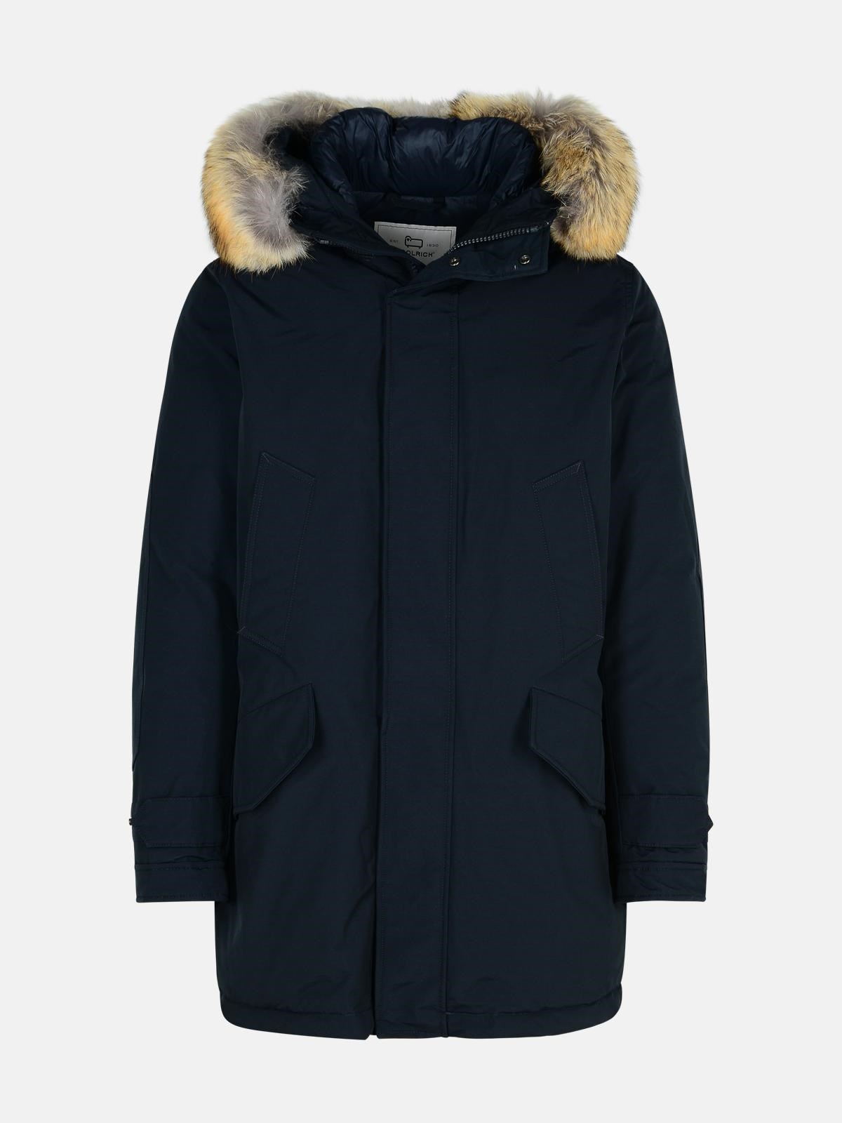'Polar' Blue Cotton Blend Parka