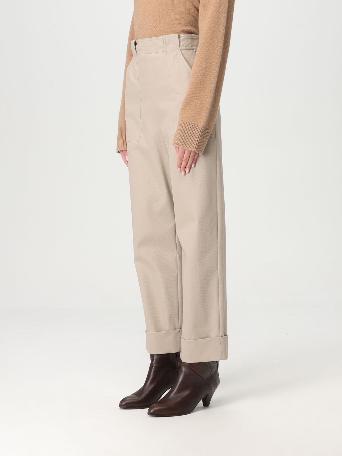 Pants Woman color Beige