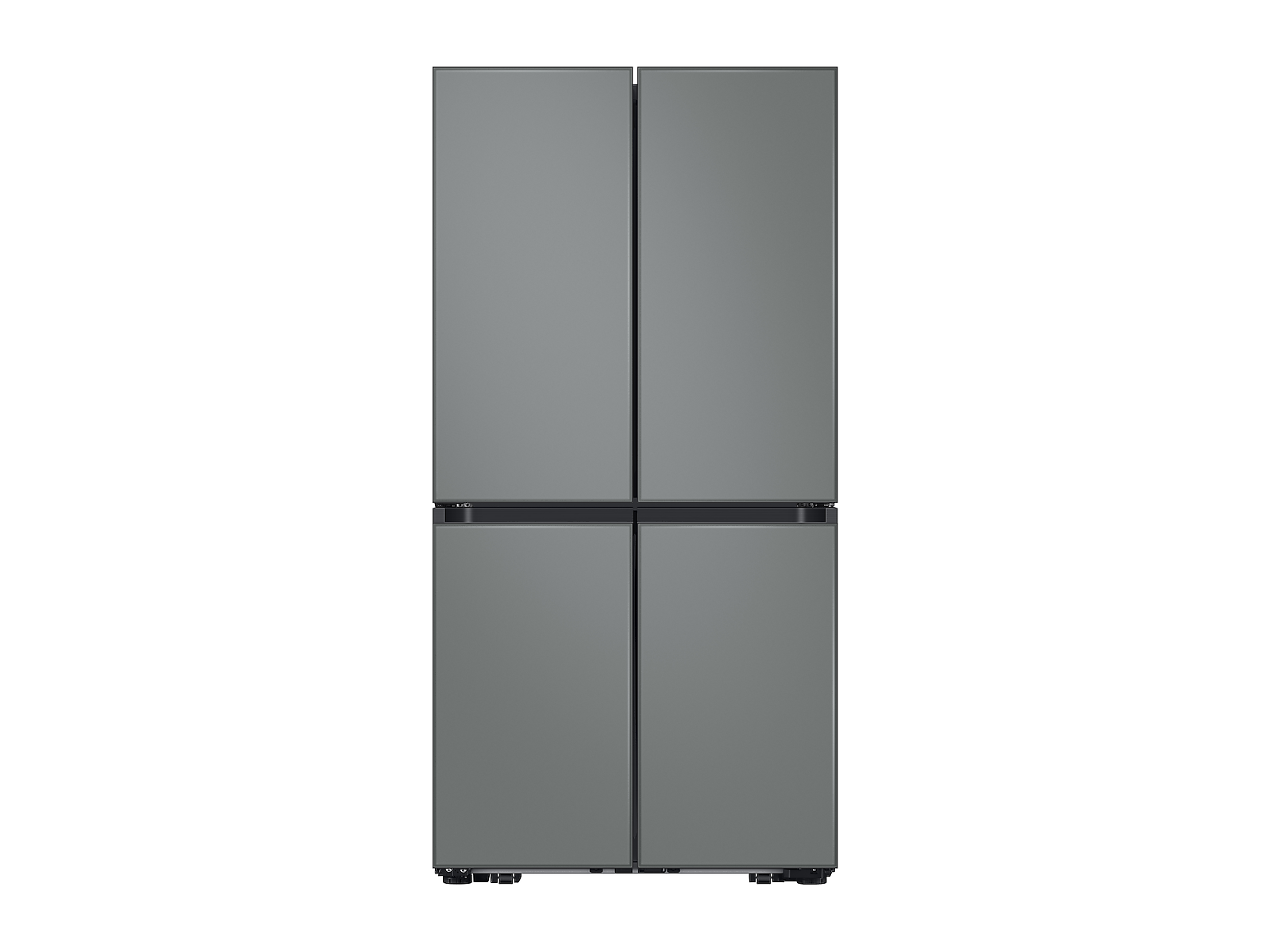 Bespoke 4-Door Flex™ Refrigerator in Panel Ready (29 cu. ft.) with Beverage Center™ in Matte Grey Glass in Panel Ready (Customizable Panels)