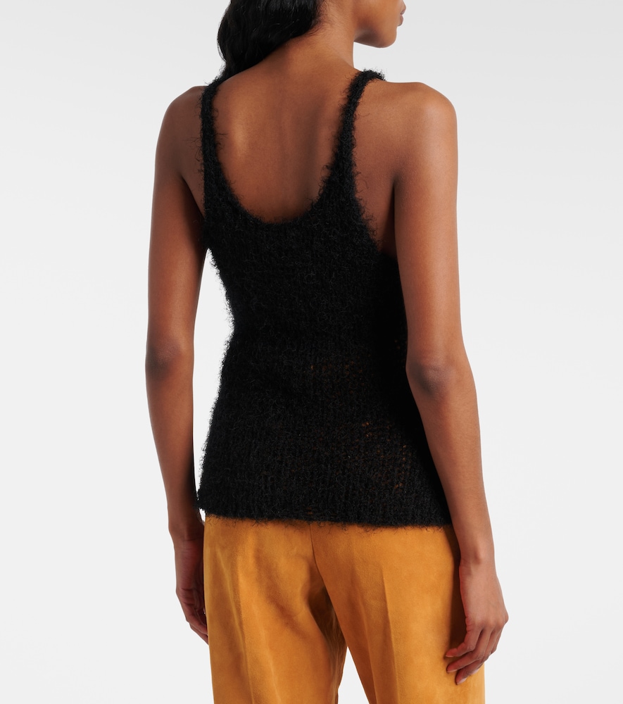 Nur open-knit silk and cashmere tank top