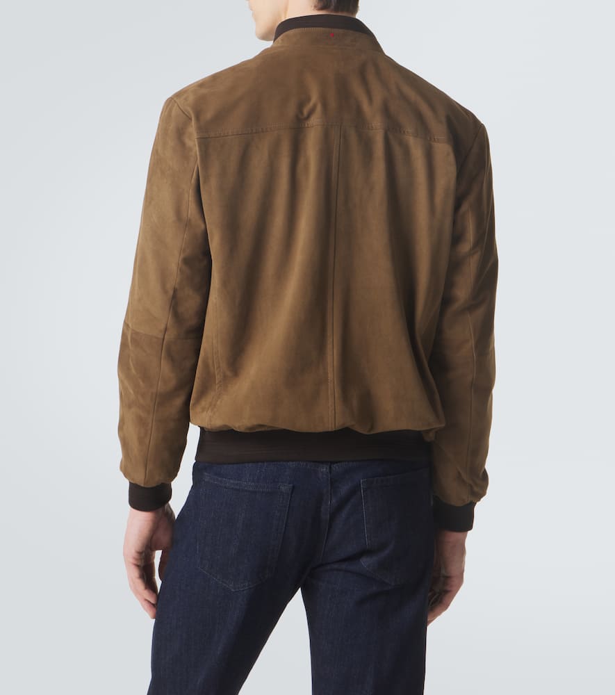 Suede bomber jacket