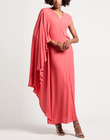 Woman Maxi dress Coral Size 10 Viscose