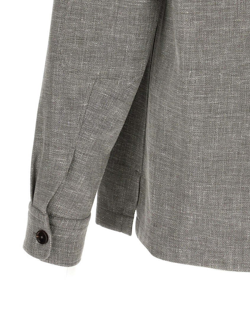 Zegna - crossover overshirt jacket chest pocket