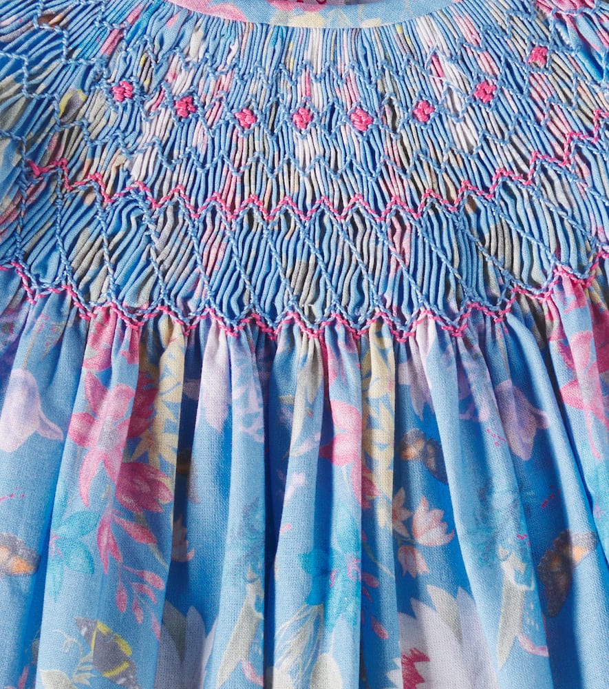 Dhalia smocked cotton dress
