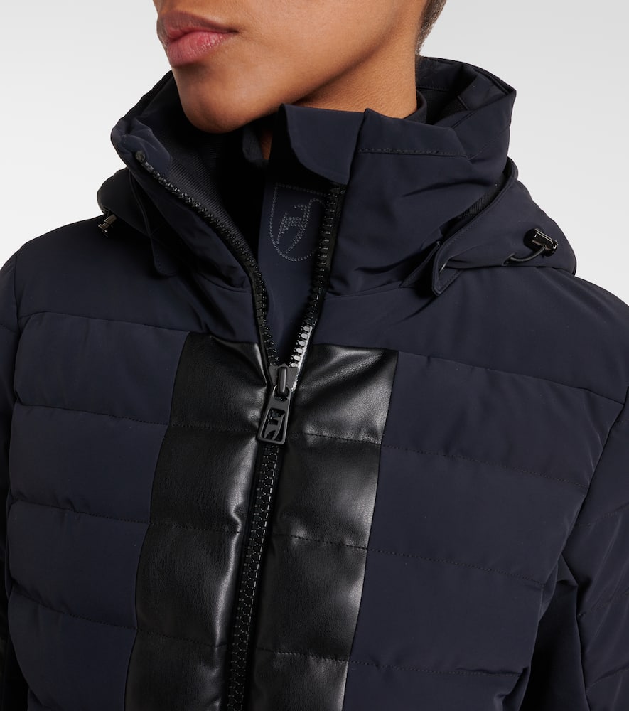 Lisbeth faux leather-trimmed ski jacket