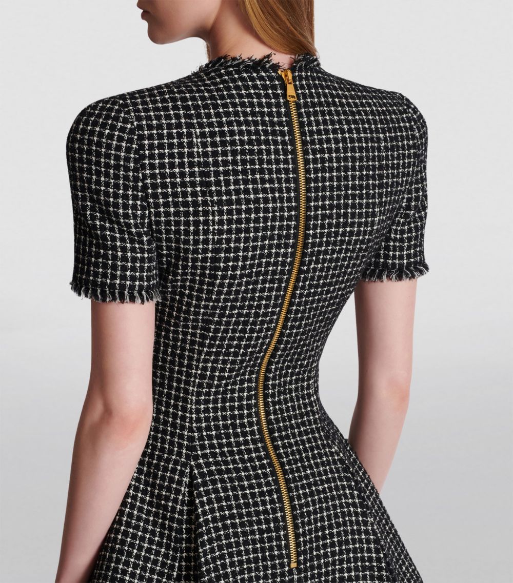 Gingham Tweed Mini Dress
