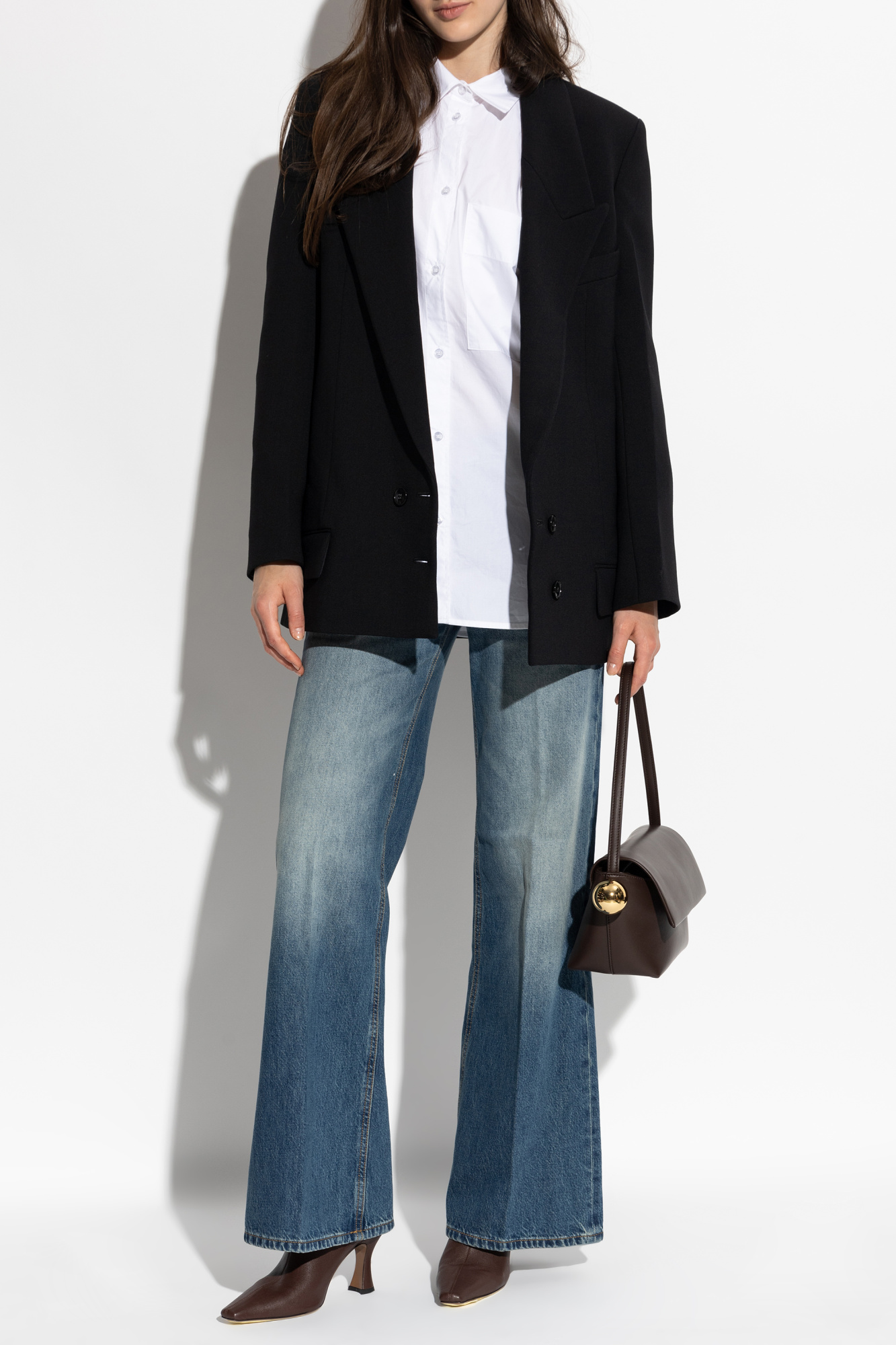 Double-breasted Blazer, Women's, Black