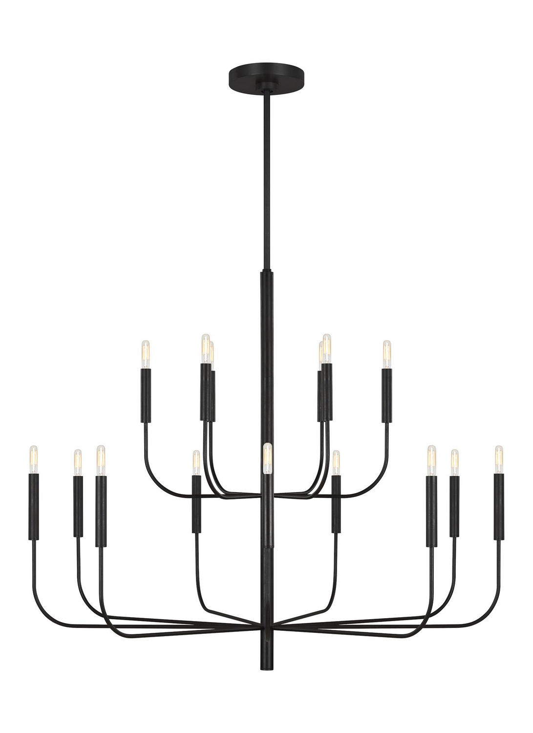 Visual Comfort Studio Brianna 15-Light Chandelier in Aged Iron by Ellen Degenere