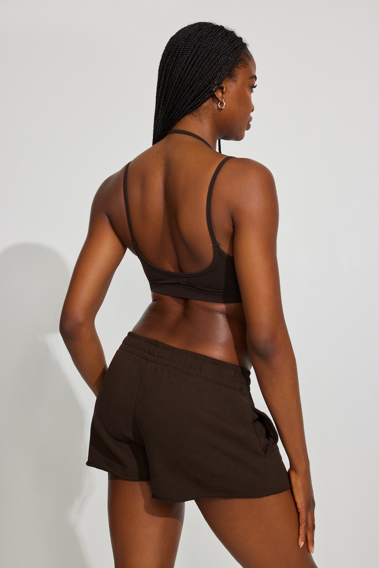 SoftTerry™ Low Rise Shorts - Brown - Women Clothing