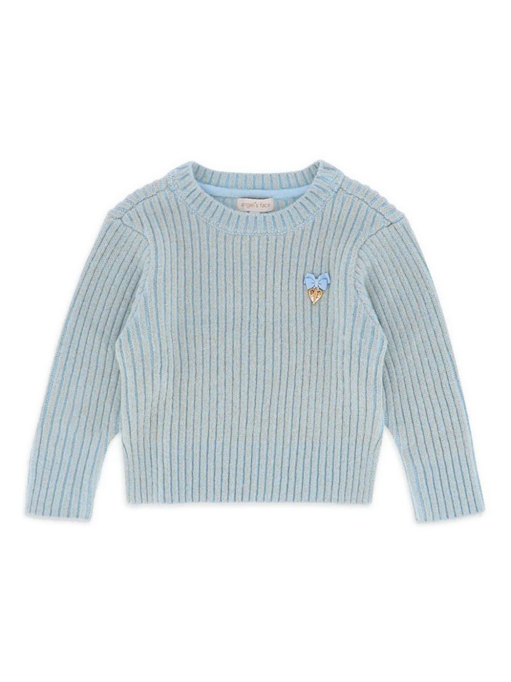 Bow-detailing knitted jumper - Blue