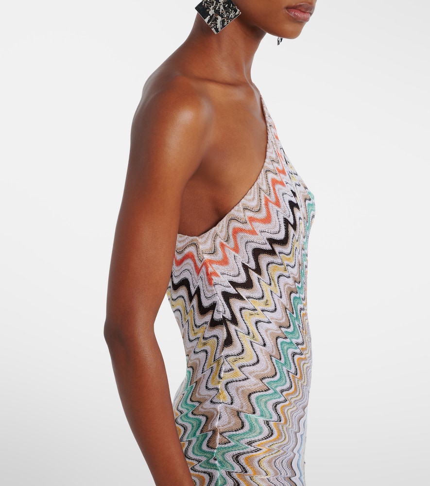 Wave one-shoulder maxi dress