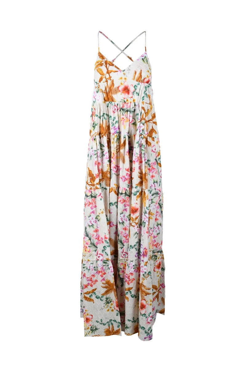 Long Dress Cotton Beige