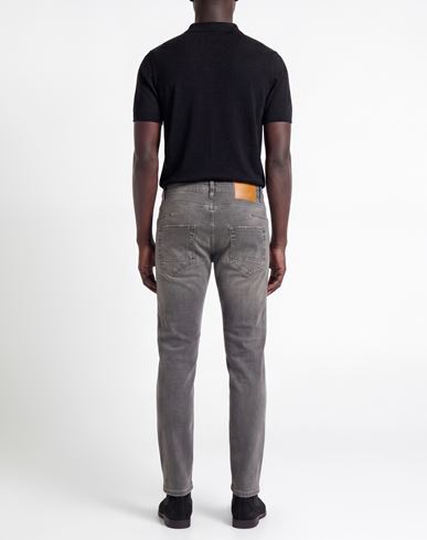 Man Jeans Black Size 34 Cotton, Elastane