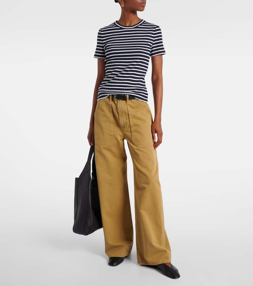 Pruitt striped cotton-blend T-shirt