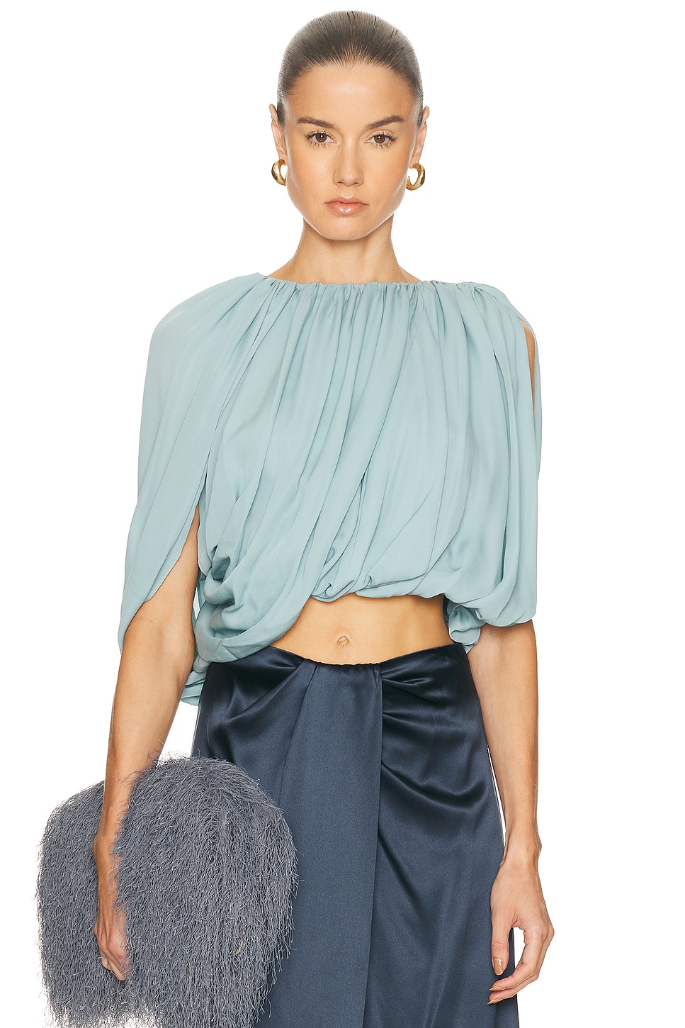 HEIRLOME Marie Top in Sky - Baby Blue. S also in