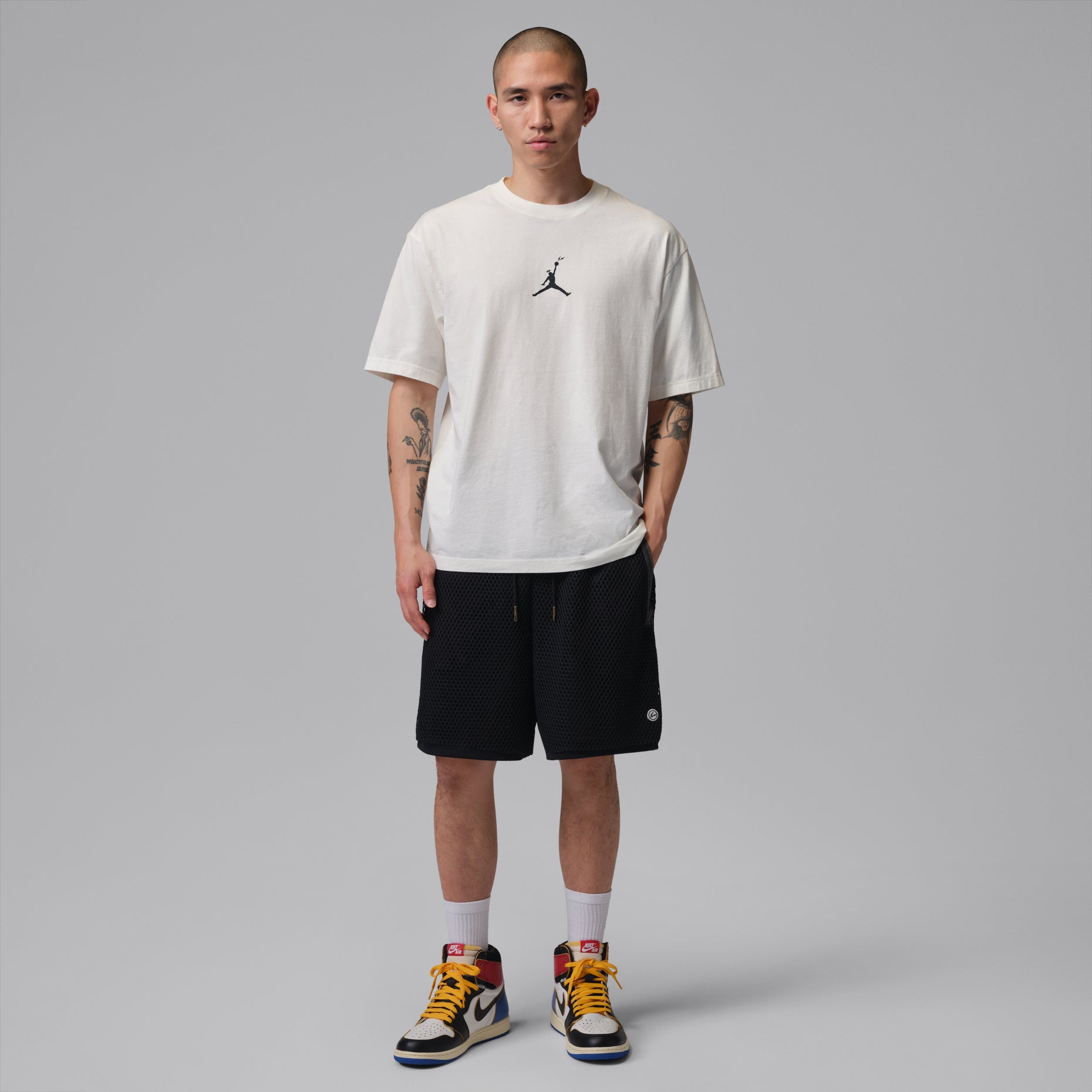 Air x Union x Fragment T-shirt 'Pale Ivory Black'