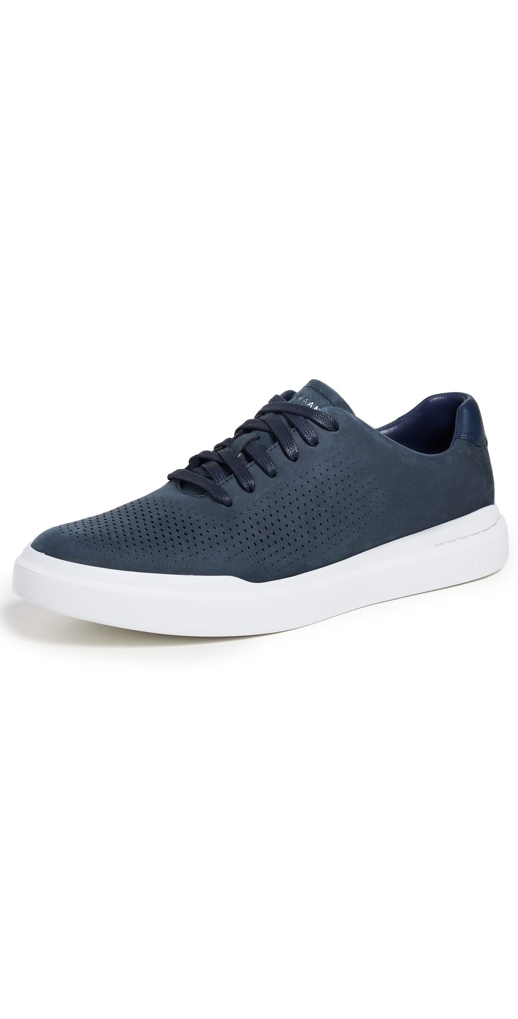 Grandpro Rally Laser Cut Sneakers Navy Ink Nubuck