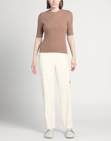Woman Pants Ivory Size M Cotton, Elastane
