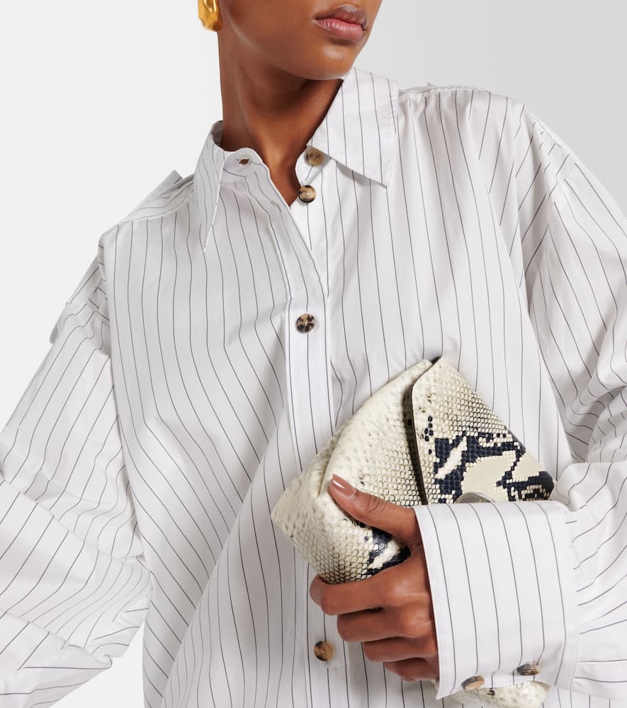 Khaite Tamal pinstriped oversized cotton shirt