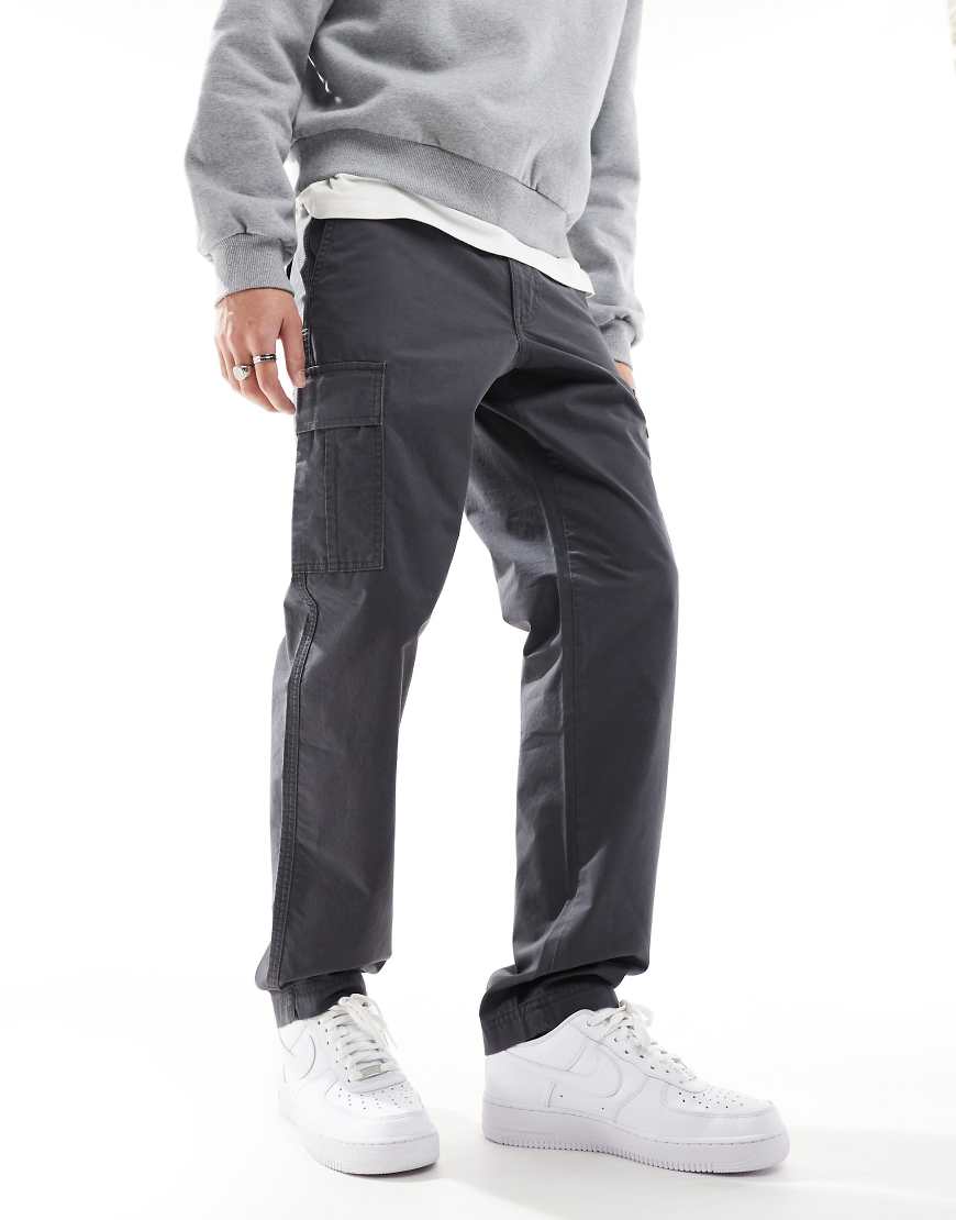 Loose fit cargo pants in dark gray
