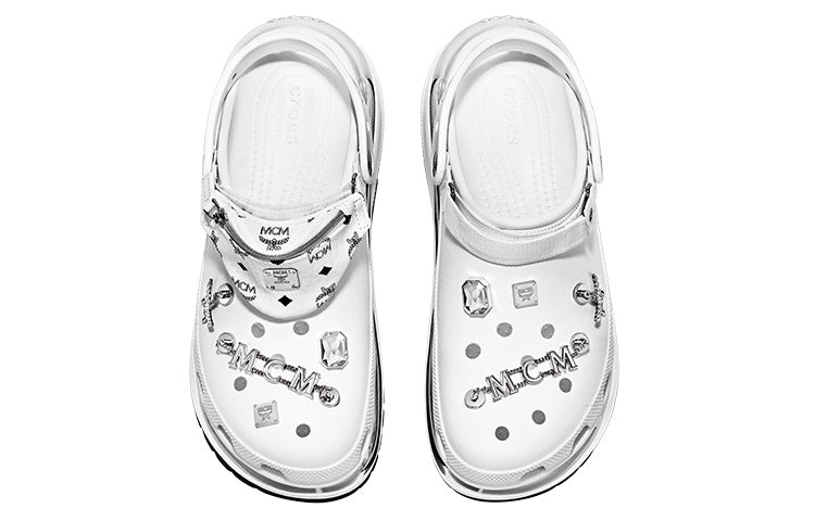 X MCM Mega Crush Clogs 'White Silver'