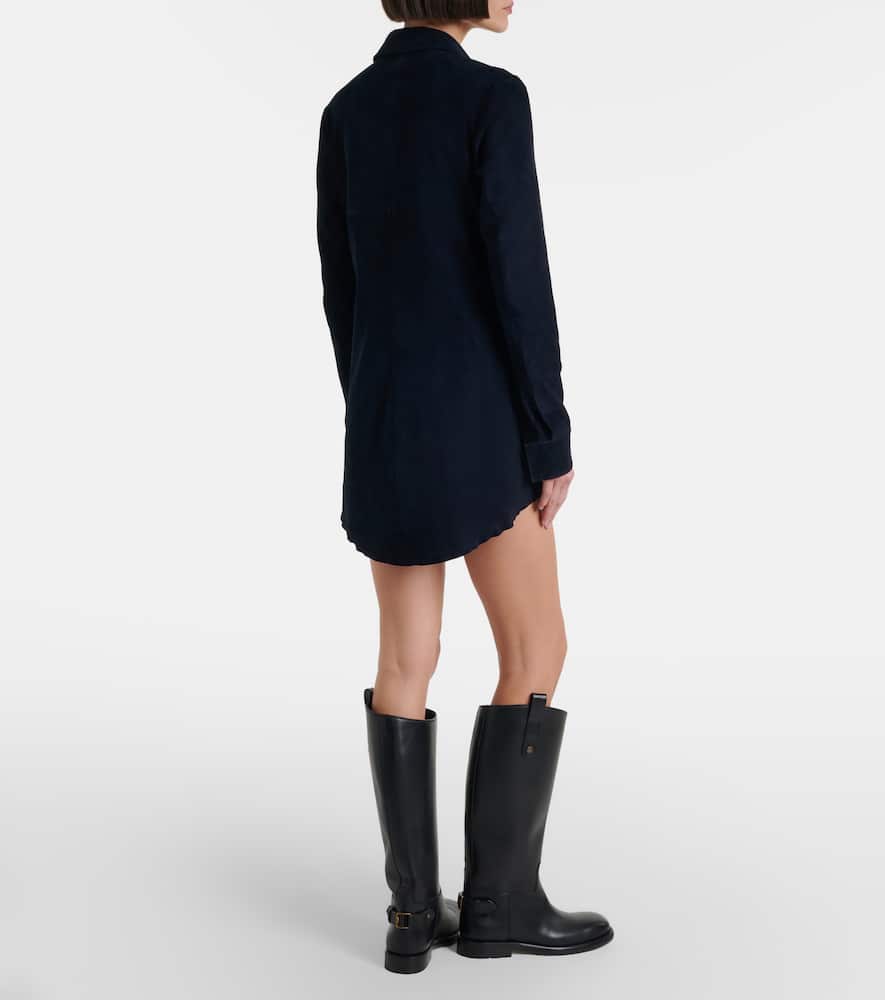 Geraldine suede shirt dress