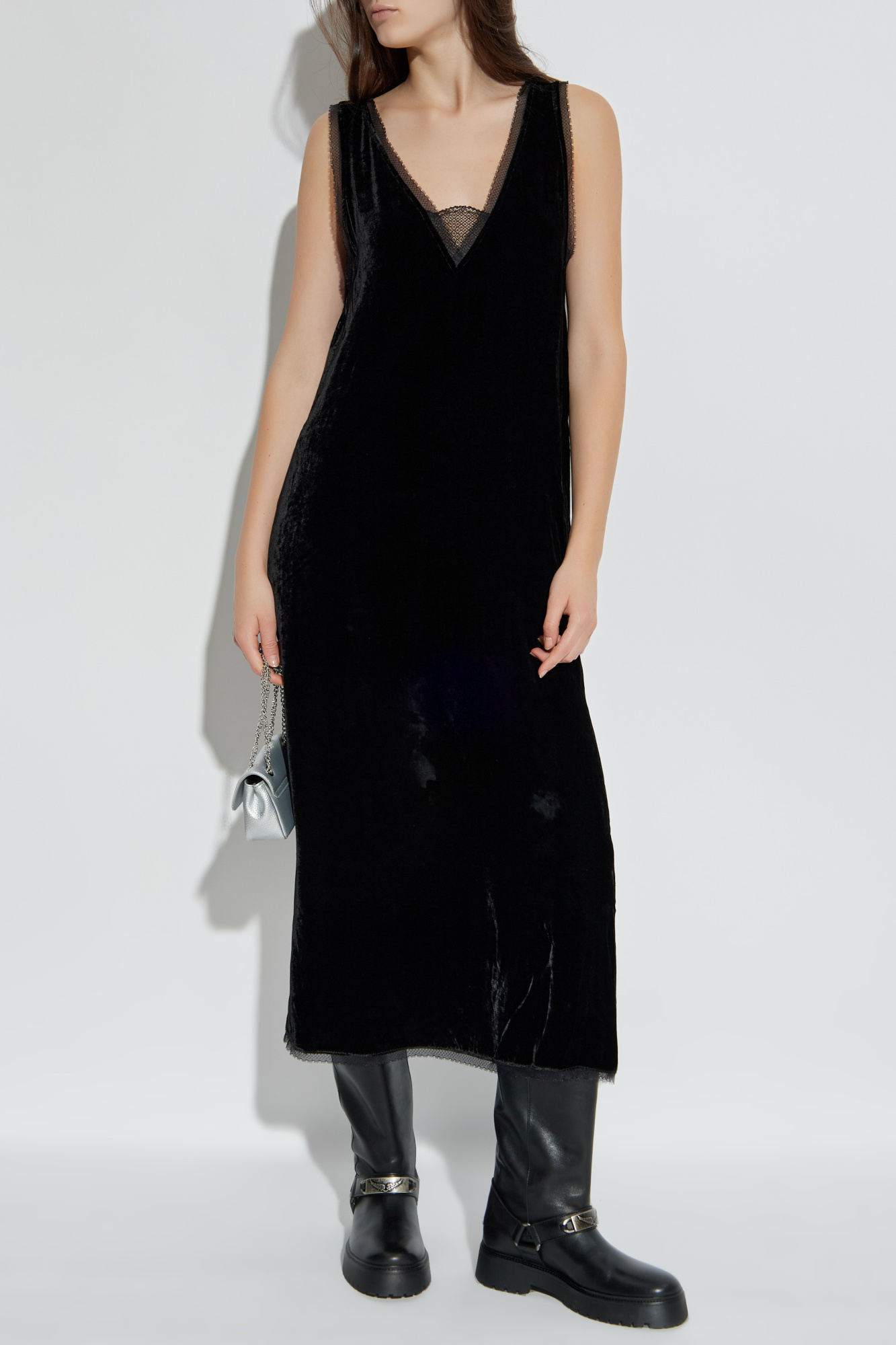 Velvet Dress ‘Renzo’, Women's, Black