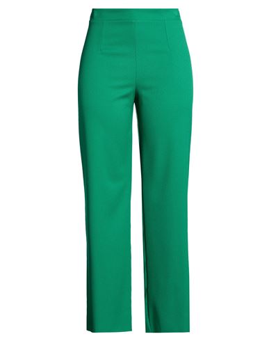 Woman Pants Green Size 10 Polyester, Elastane