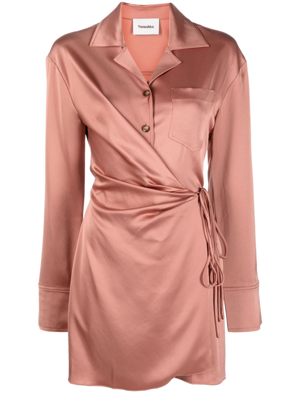 Xaviera slip satin mini dress - Pink
