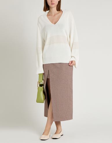 Woman Sweater White Size 4 Cotton, Linen, Polyester