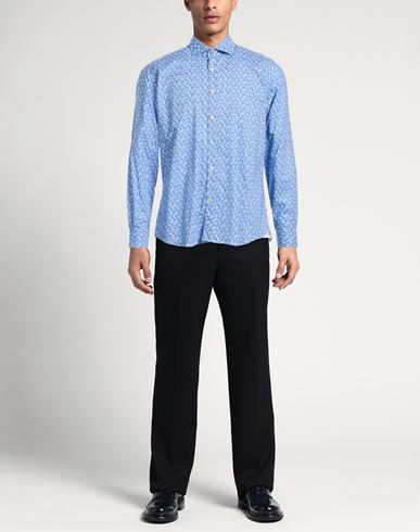 Man Shirt Azure Size 16 ½ Cotton, Elastane