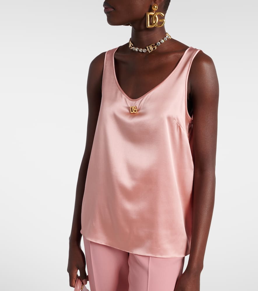 DG silk-blend satin top