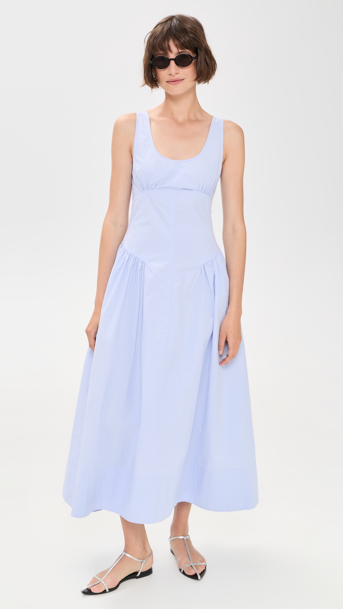 Kendall Dress in Tech Cotton Sky