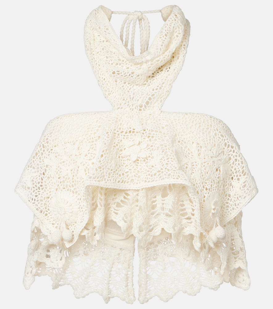 Dunvel crochet halterneck crop top