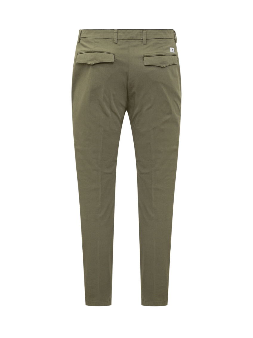 Green Slim Chino Trousers