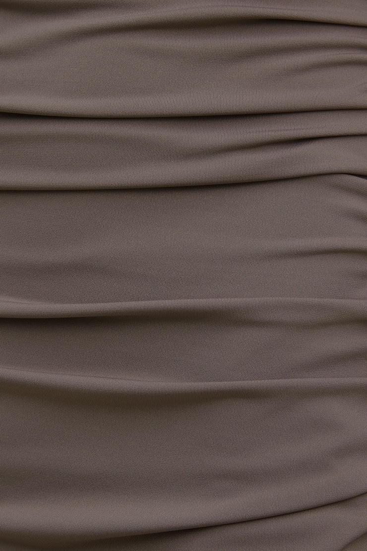 Sculpt Open Side Maxi Dress - Brown - Women Clothing