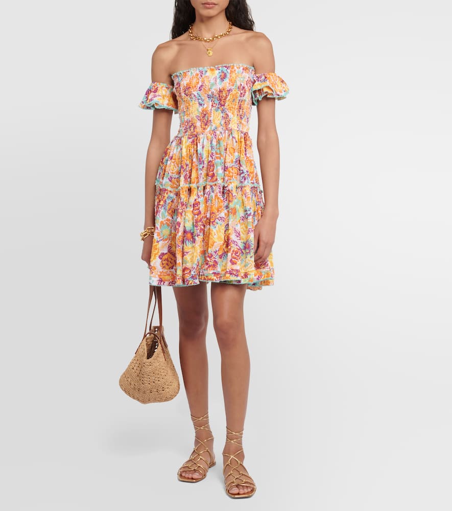 Aurora floral cotton minidress