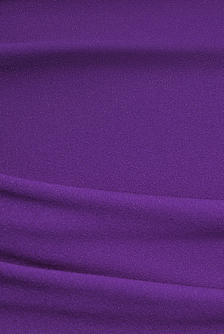 Goddiva Plus Bardot Pleated Midi Dress - Purple
