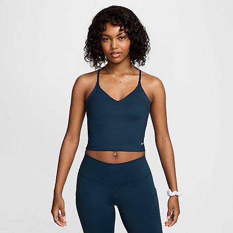 Women's Indy Light-Support Padded Sports Bra Tank in ARMORY NAVY/WHITE