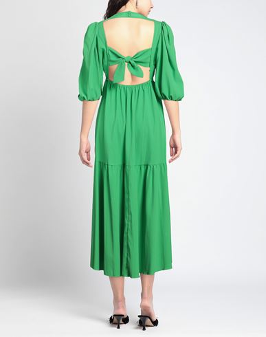 Woman Midi dress Green Size 6 Polyester, Elastane
