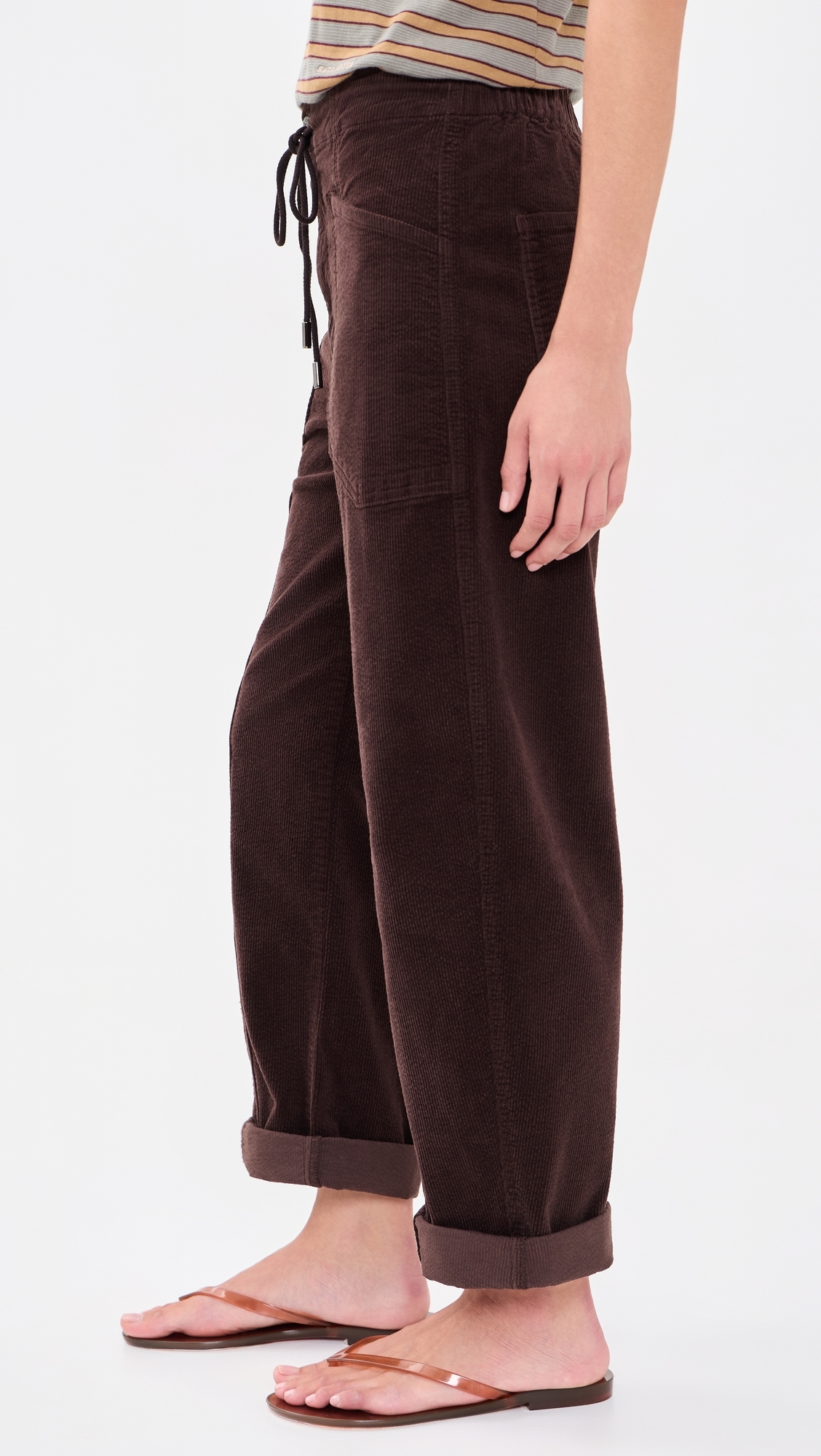 Villa Corduroy Barrel Pants Chocolate