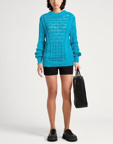 Woman Sweater Azure Size 8 Cotton, Polyamide