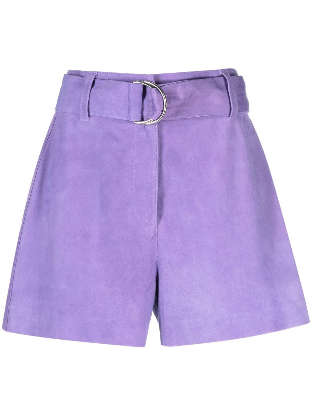 Tan suede shorts - Brown