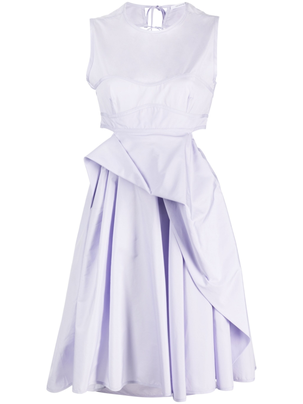 Cut-out asymmetric minidress - Purple