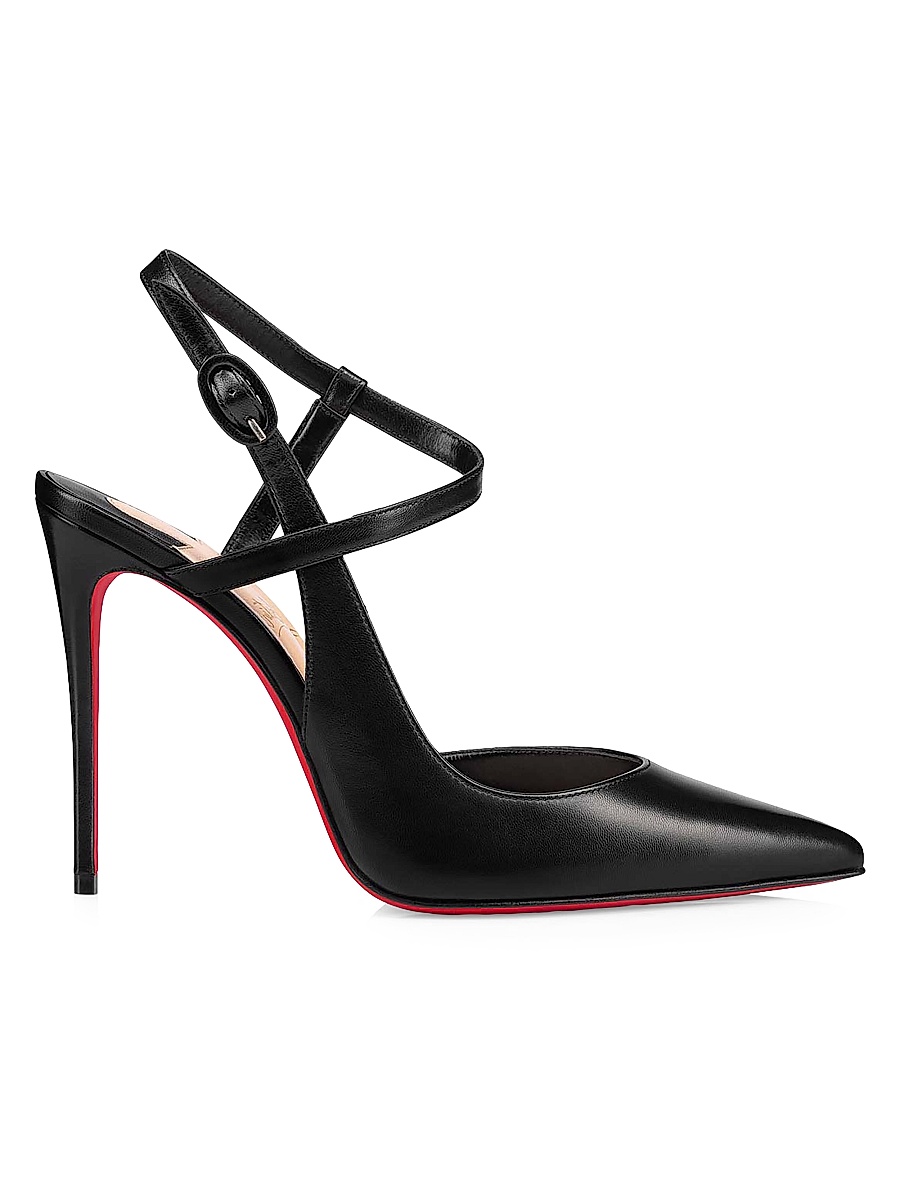 Women's Jenlove Leather 100MM Strappy Pumps - Black
