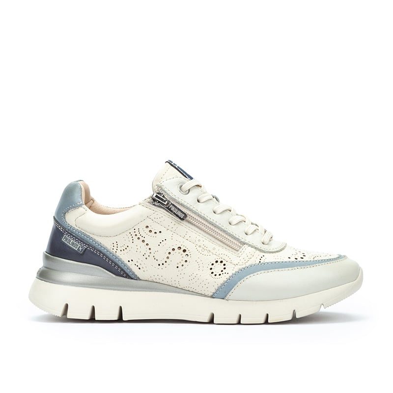 Pikolinos CANTABRIA W4R Women's leather Sneakers OFF WHITE