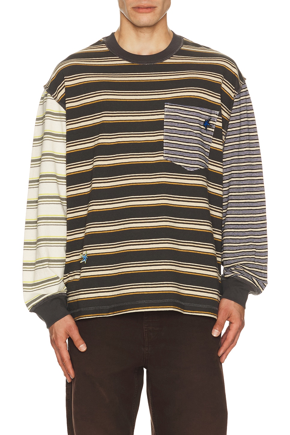Song for the Mute Oversized Crew Neck Pullover in Charcoal - Black. 50 also