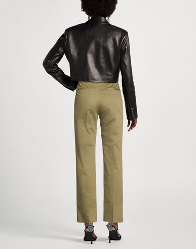 Officine Générale Woman Pants Military green Size 8 Cotton, Elastane