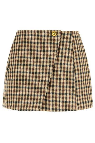 Ganni Check Mini Skirt